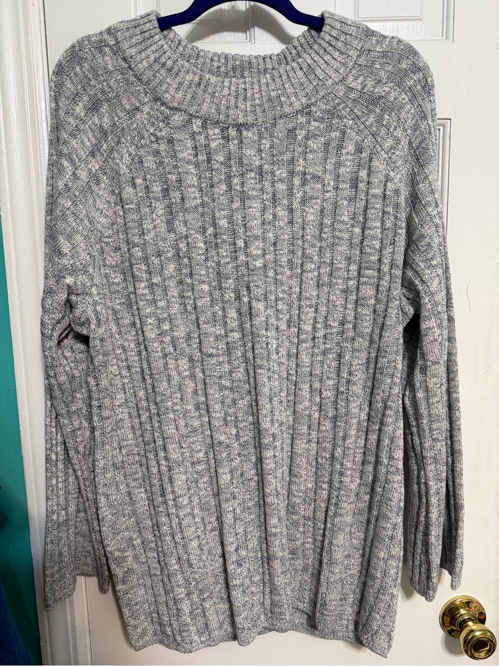 NIB LOGO LAB by Lori Goldstein Space Dye Ribbed Mock Neck Sweater 2X, $25